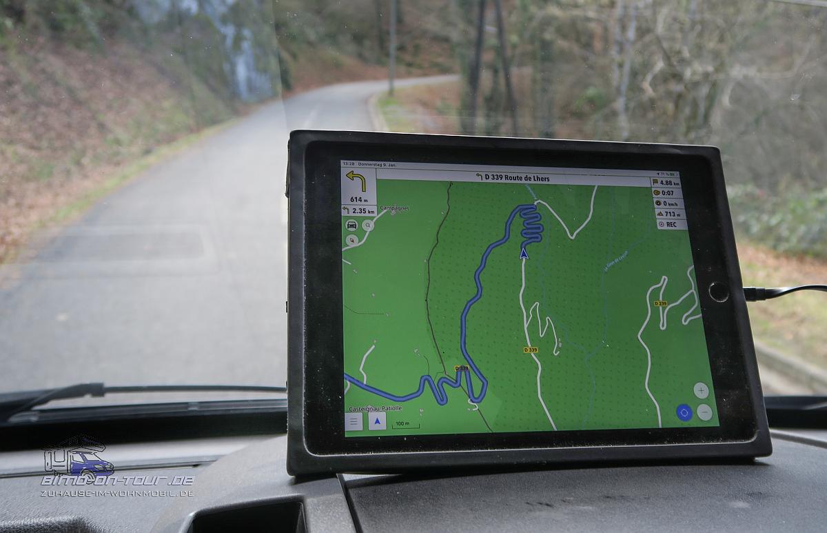 Serpentinenstraße im Navi